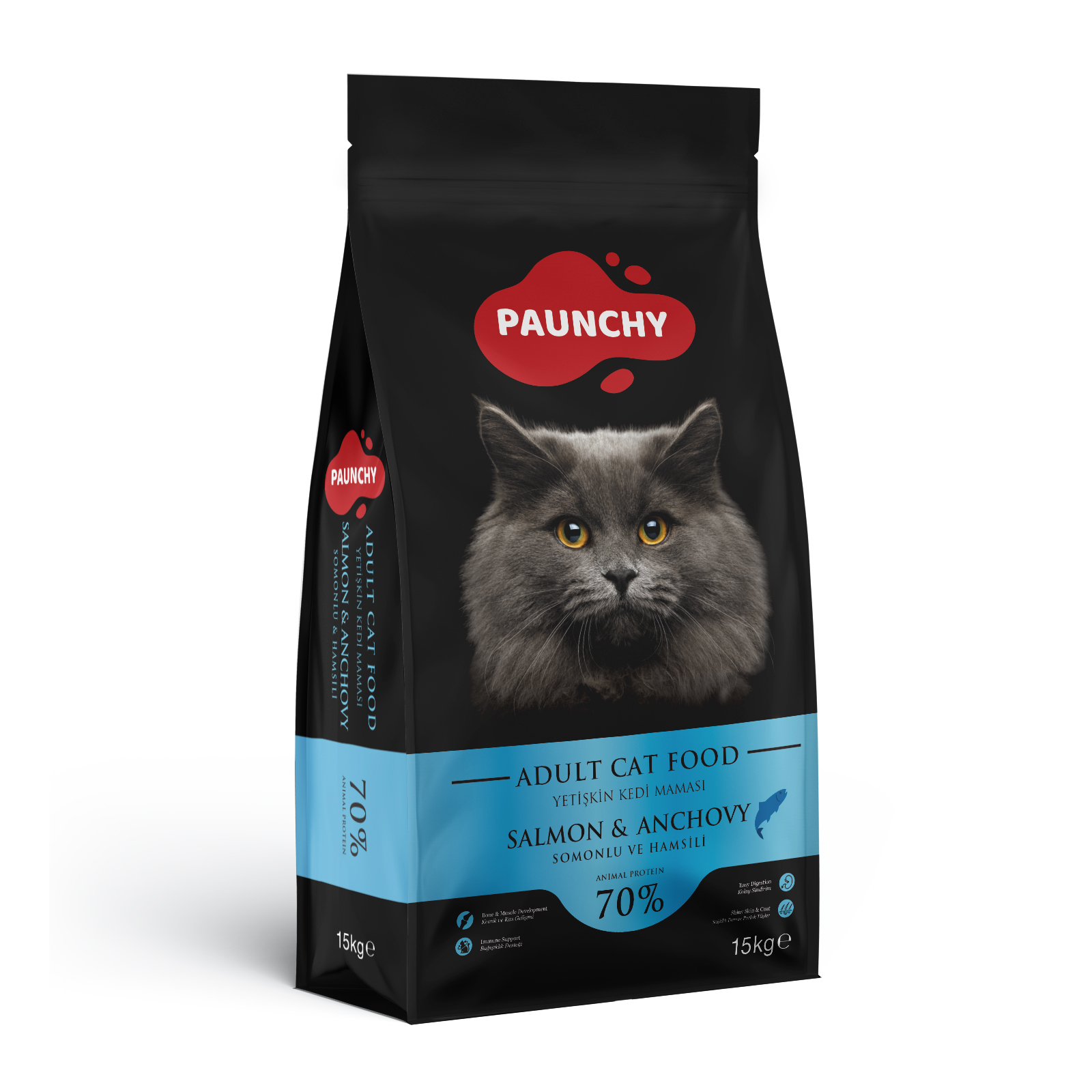 Paunchy Adult Cat Food with Salmon and Anchovy