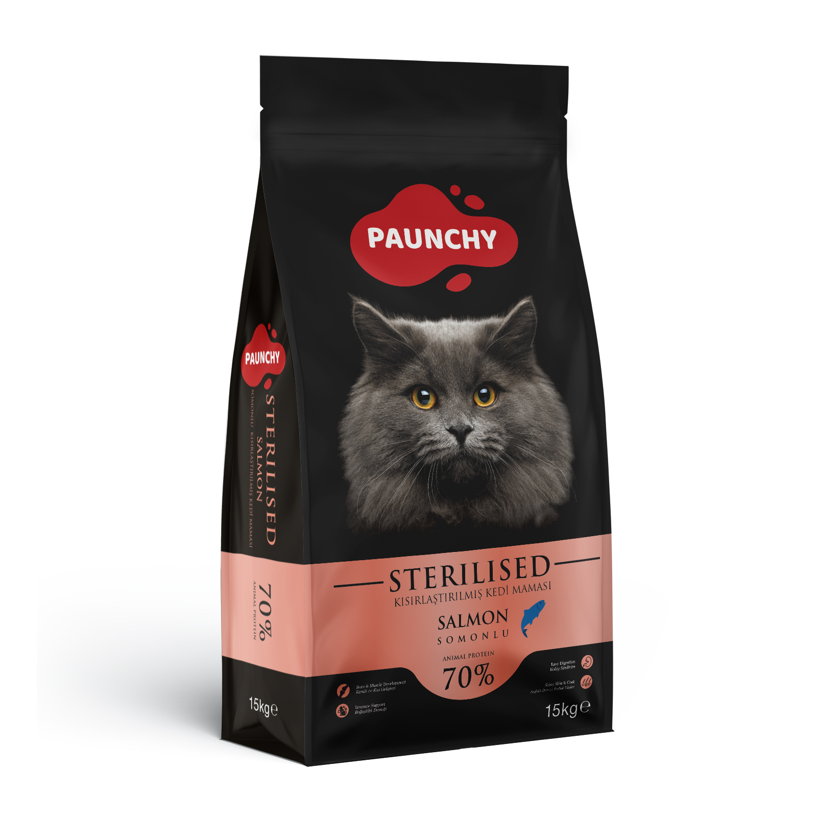 Paunchy Salmon and Anchovy Sterilized Adult Cat Food